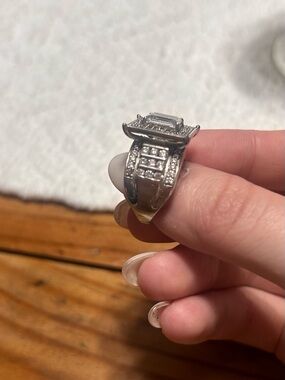Silver-Tone Multi-Row Statement Ring